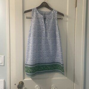 Stylish Green and Blue Dalia Sleeveless Top Women's size Large